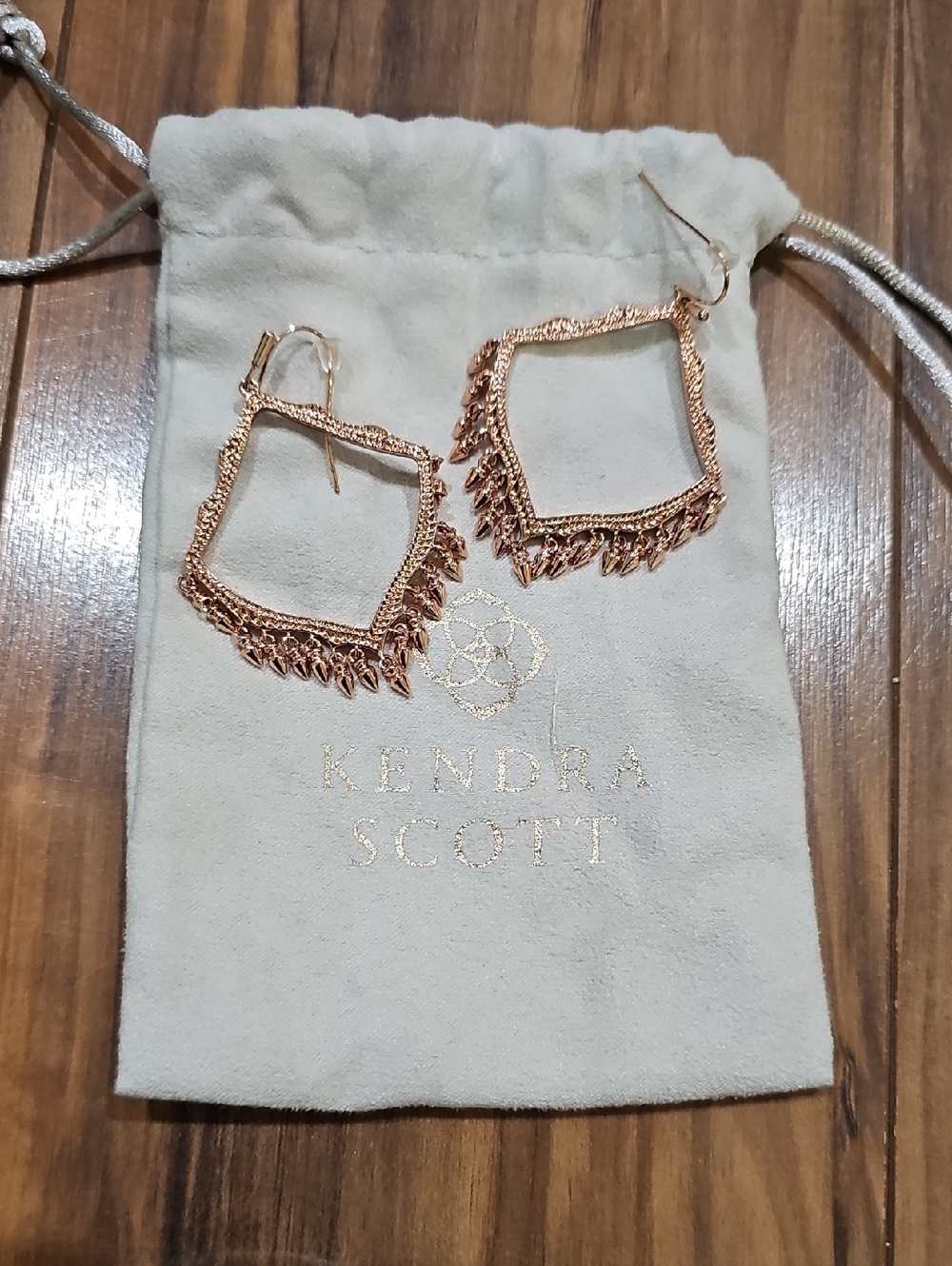 Kendra Scott Rose Gold Dangle Hoop Earrings